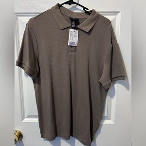 H&M Men's Polo Shirt - Taupe